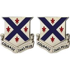 126th Armor Regiment Unit Crest (Courage Sans Peur)